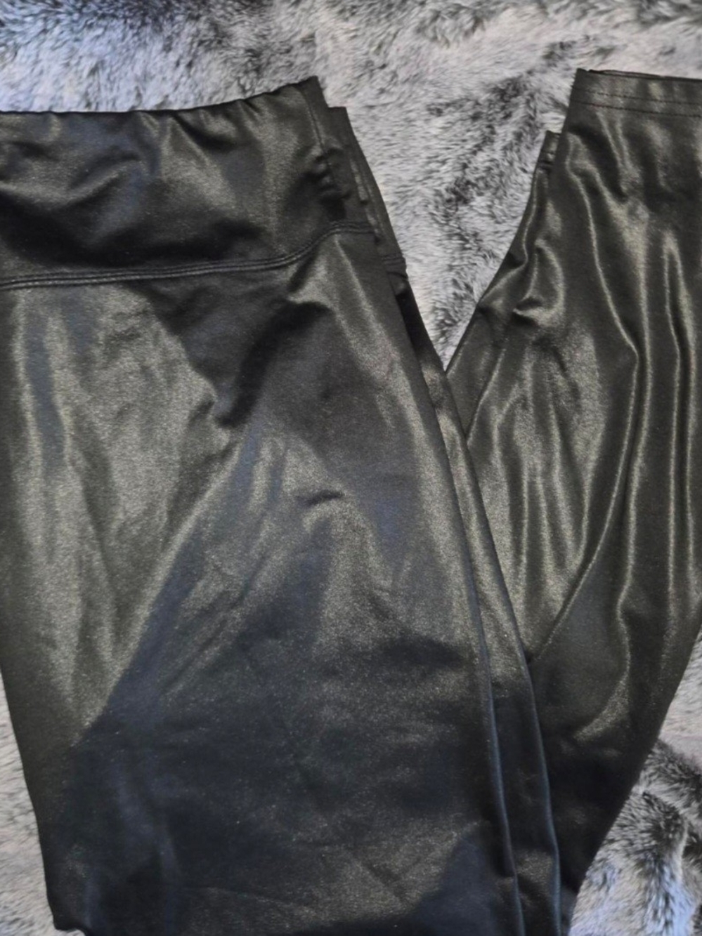 wild fable Black Faux Leather-Look Leggings